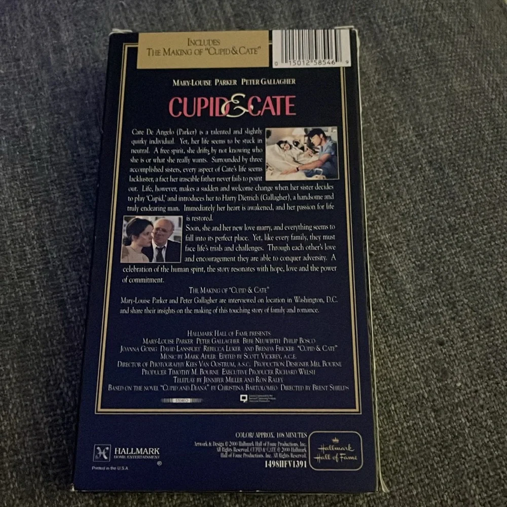 Hallmark Hall of Fame: Cupid & Cate (VHS) - Picture 2 of 2